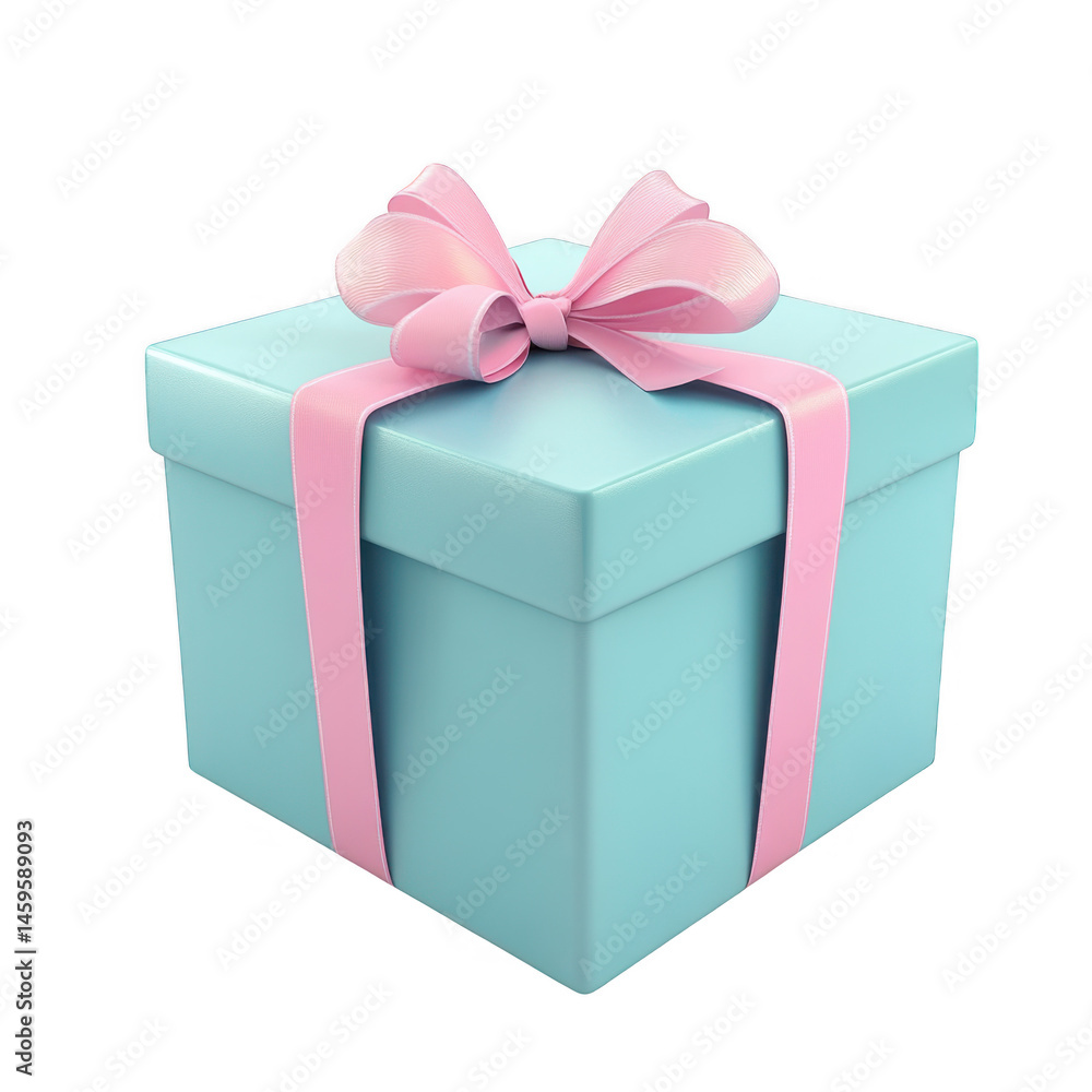 Obraz premium Present with ribbon and bow isolated on transparent background