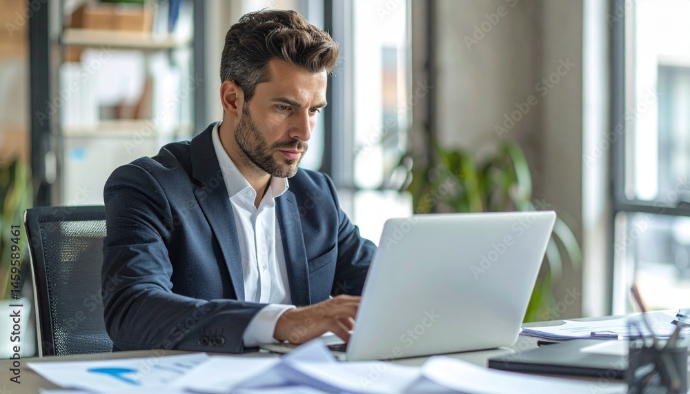 書類整理しながらタイピング,Man typing while organizing documents 書類整理しながらタイピング,Man typing while organizing documents