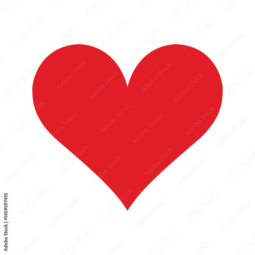 Red heart icon in flat style Red heart icon in flat style