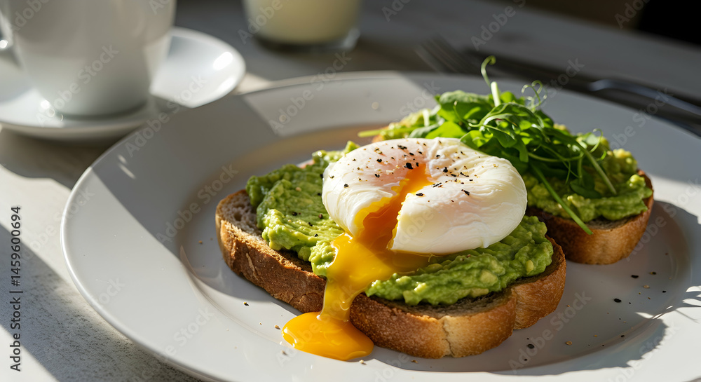 Brunch Poached eggs avocado toast Brunch Poached eggs avocado toast