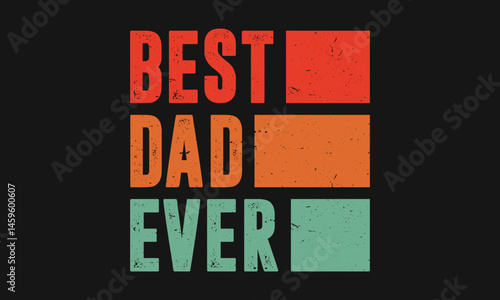 Fathers Day Retro Vector T-shirt Design