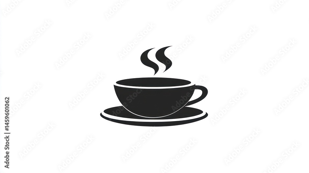 Obraz premium Simple coffee cup icon