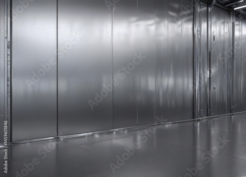Shiny silver backdrop; industrial, tech, luxury feel ,  light,  reflective