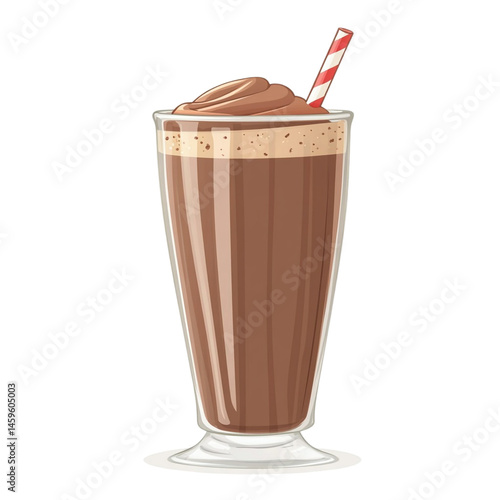 Obraz na płótnie chocolate milkshake creamy dessert treat w salonie