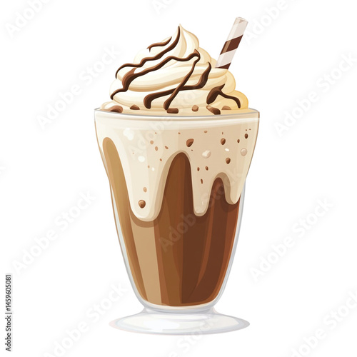 creamy coffee milkshake dessert drink