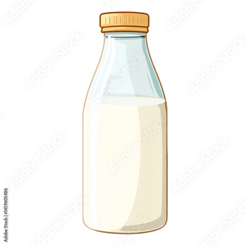 Obraz na płótnie glass bottle fresh milk dairy w salonie