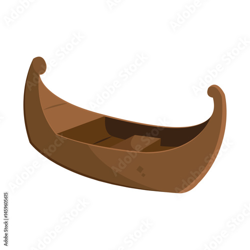 Traditional venetian gondola boat. Vector