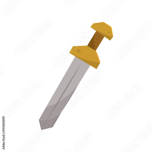 Cartoon roman sword weapon. Vector