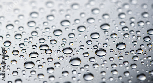 Wallpaper Mural Clear Water Droplets on Smooth Surface Torontodigital.ca