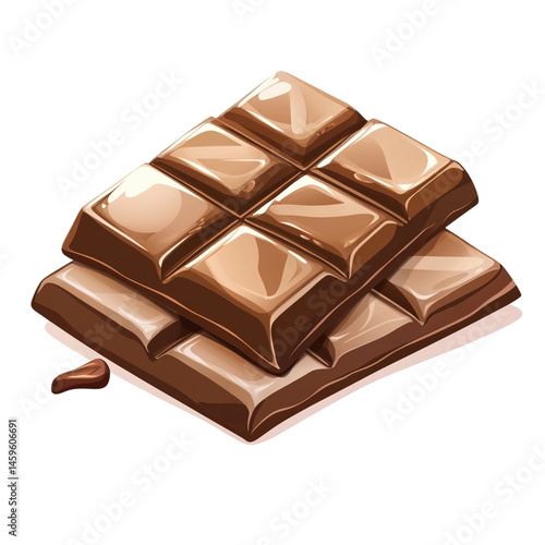 Obraz na płótnie milk chocolate bars stacked dessert w salonie