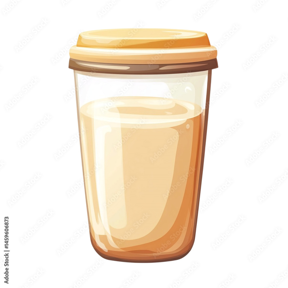 creamy beige drink in cup