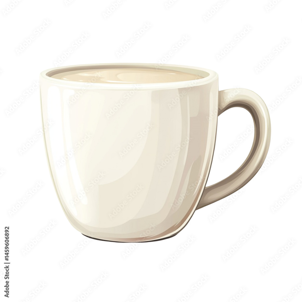 creamy beverage in white mug