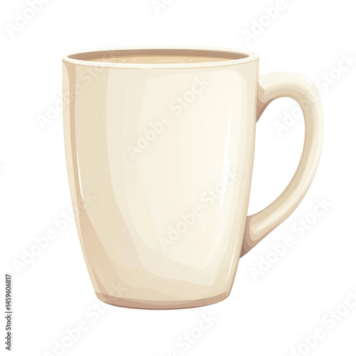 Obraz na płótnie warm creamy drink in mug w salonie