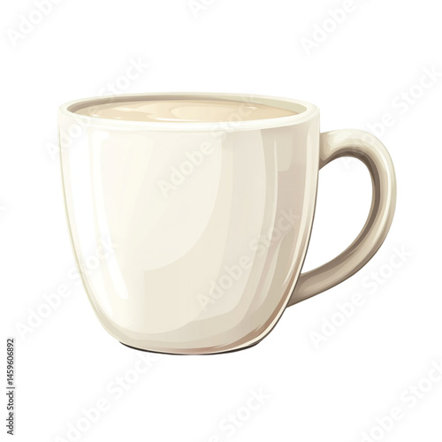 Obraz na płótnie creamy beverage in white mug w salonie