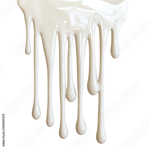 Obraz na płótnie creamy liquid drips down slowly w salonie