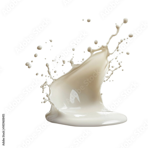 creamy milk splash black background