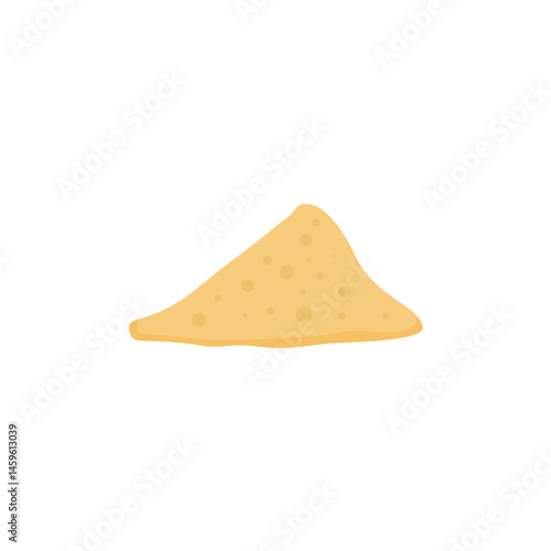 Pile of sand cartoon. Sandy dune in desert or beach. Vector illustration.