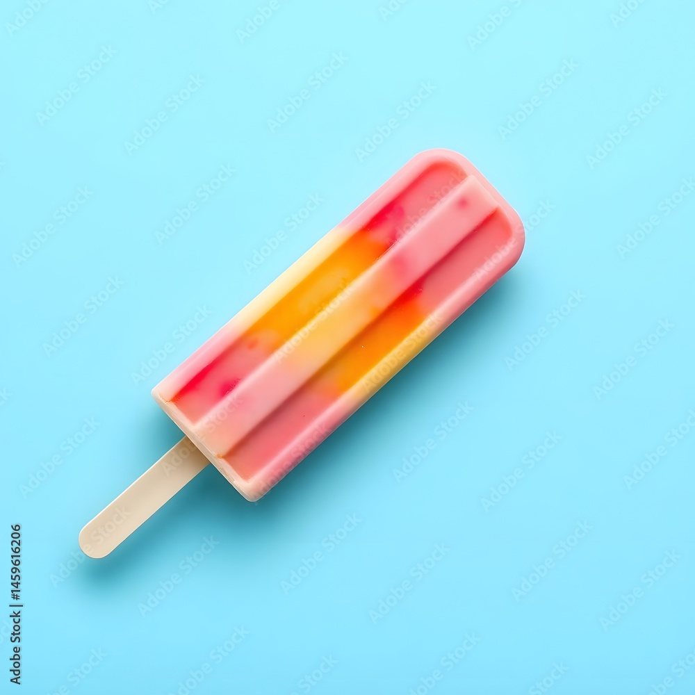 Colorful Ice Cream Popsicle: Rainbow Fruit Treat, fruit candy sticks Colorful Ice Cream Popsicle: Rainbow Fruit Treat, fruit candy sticks