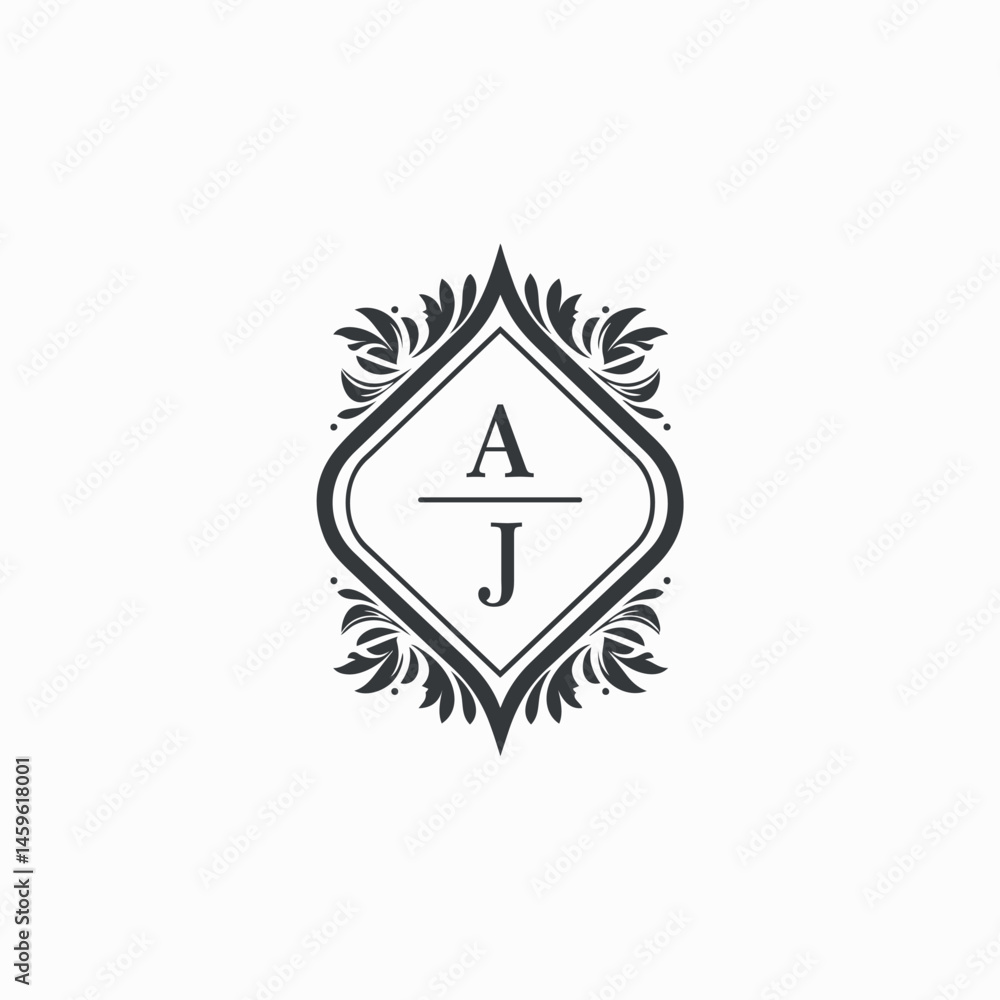 Obraz premium AJ Initials Wedding Logo Vector Art Icons and Graphics