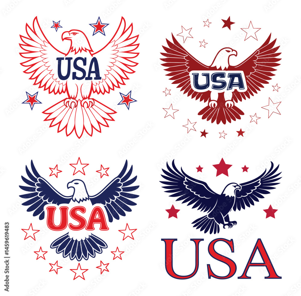 Obraz premium Patriotic Eagle Art Designs United States