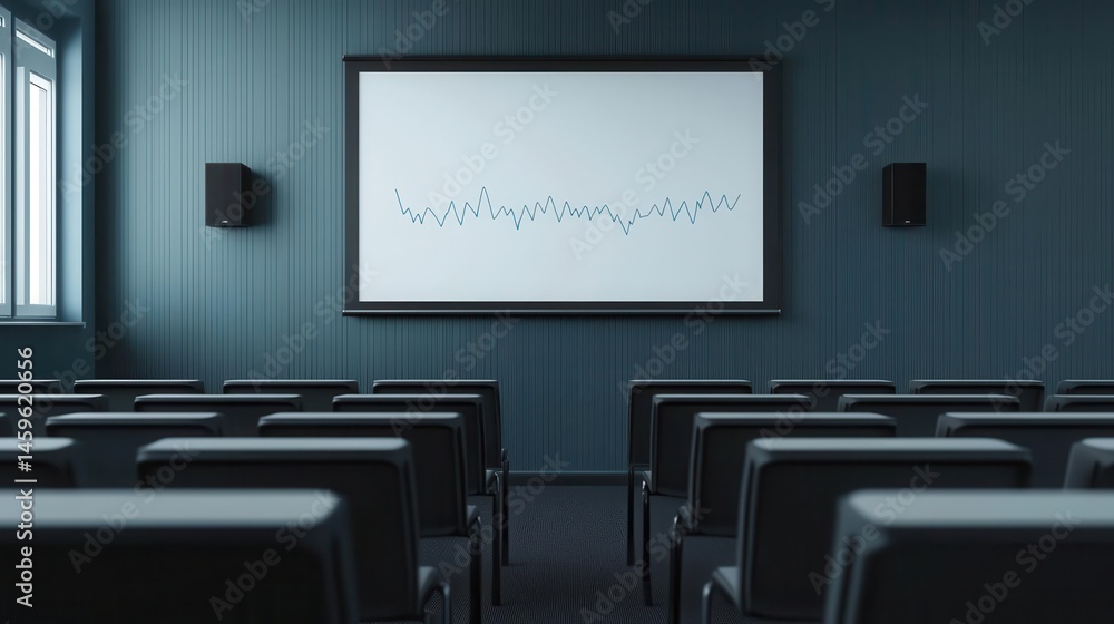Smart classroom with interactive projectors and digital screens displaying live student engagement data Smart classroom with interactive projectors and digital screens displaying live student engagement data