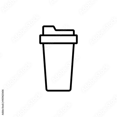 coffee paper cup line icon