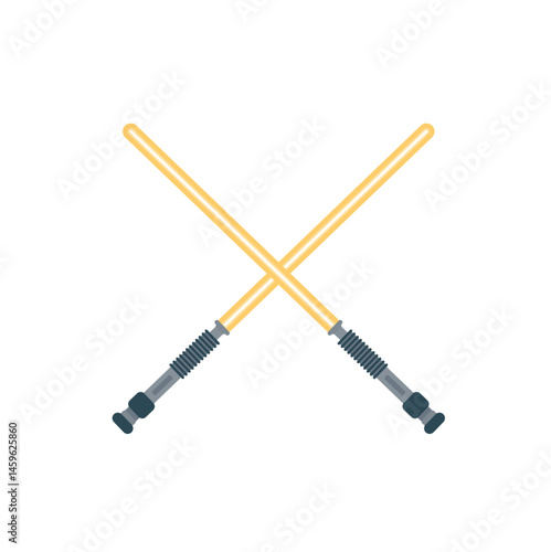 Light sword. Light Futuristic Swords. Vector Illustration.