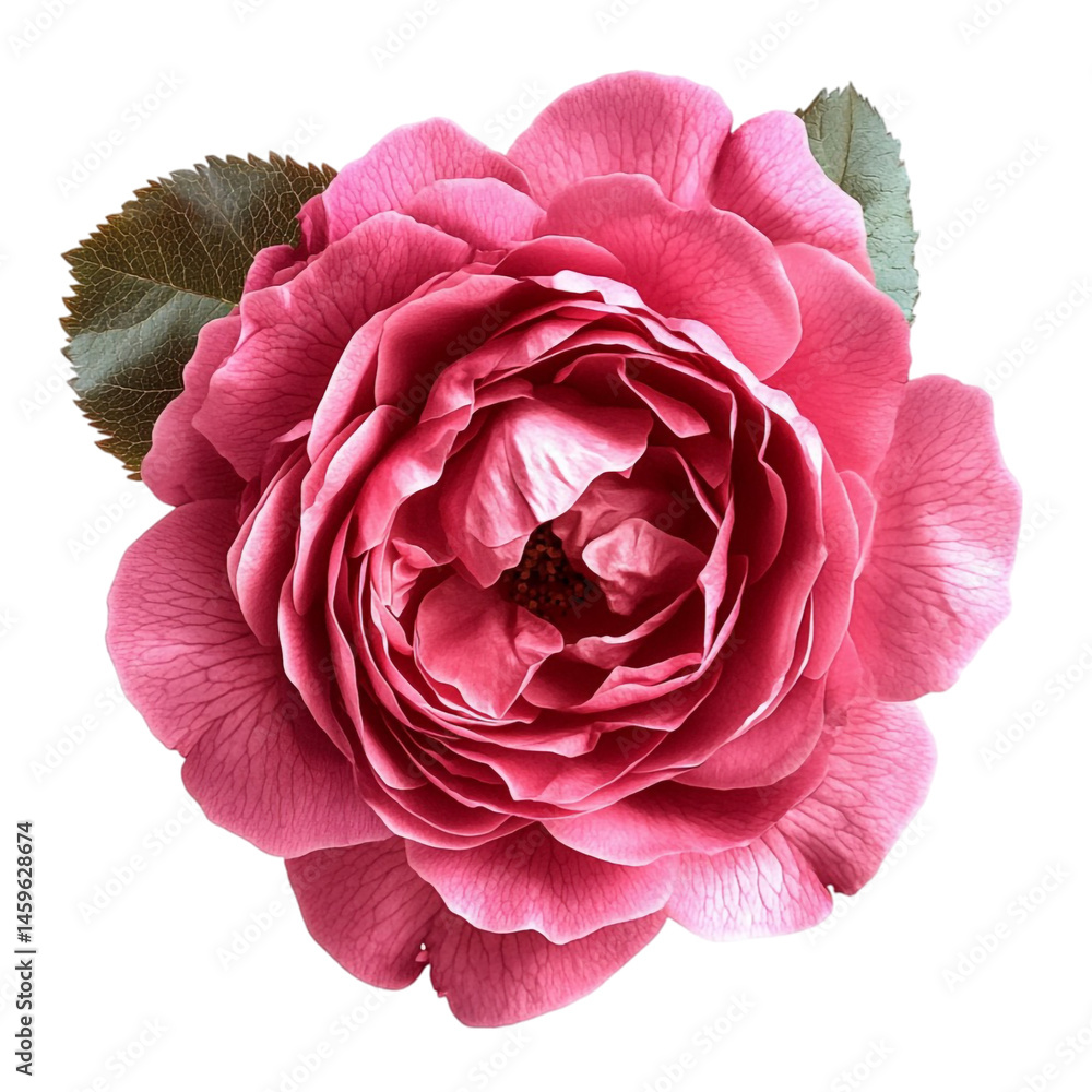Pink rose blossom closeup view on black background delicate petals soft light