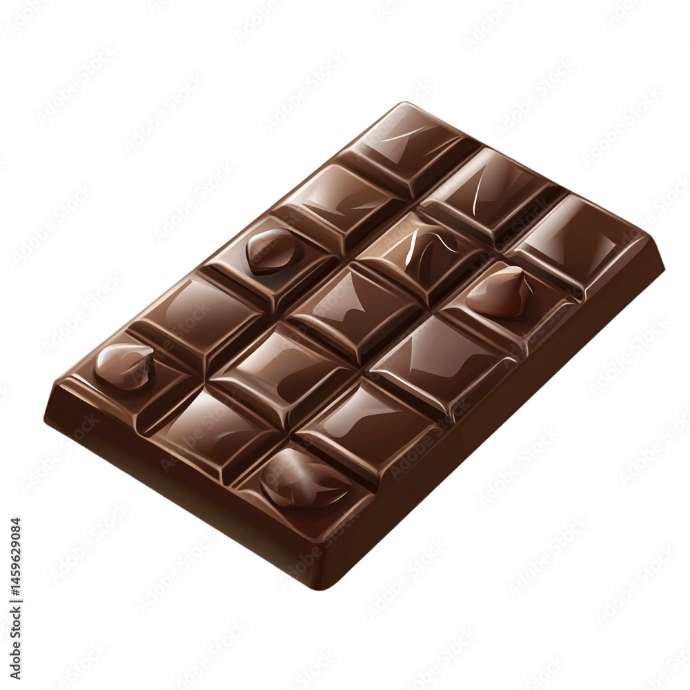 Delicious milk chocolate bar with hazelnuts a tempting treat