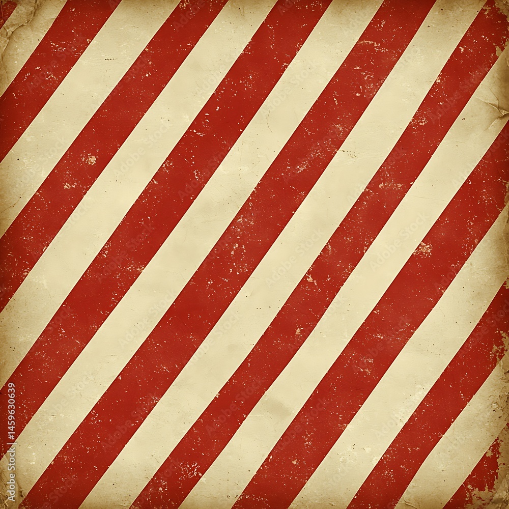 Obraz premium Red and white diagonal stripes on textured background