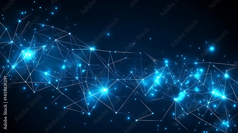 Obraz premium Abstract blue network connections