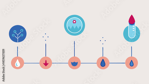Healing Process A timeline graphic illustrating the skin healing process after microneedling using symbols for increased firmness and hydration.