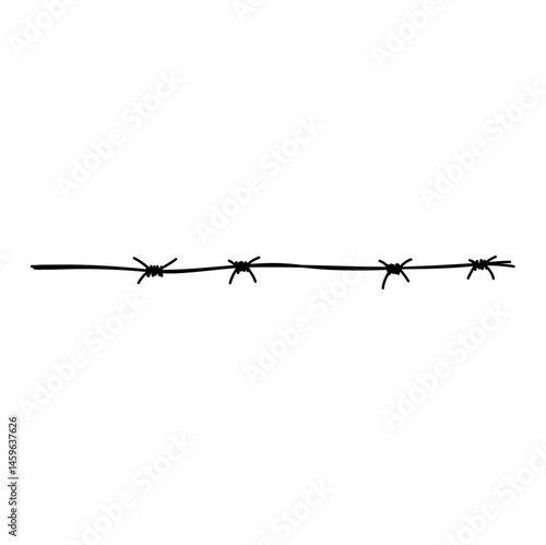 Wallpaper Mural Barbed wire fence. Vector illustration  Torontodigital.ca