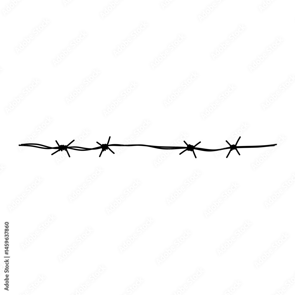 custom made wallpaper toronto digitalBarbed wire fence. Vector illustration 
