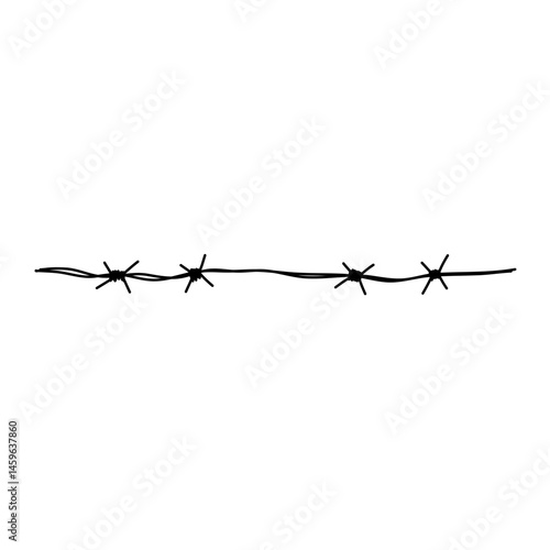 Wallpaper Mural Barbed wire fence. Vector illustration  Torontodigital.ca