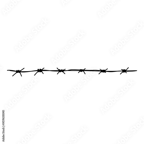Wallpaper Mural Barbed wire fence. Vector illustration  Torontodigital.ca