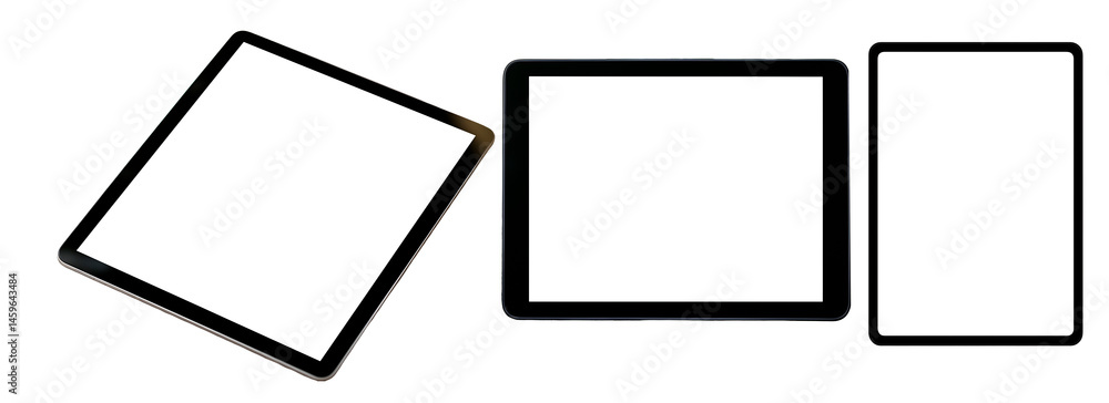 Digital tablet with white screen. Cut out Digital tablet with white screen. Cut out