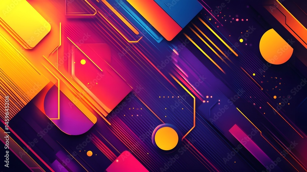 Colorful abstract design with vibrant geometric shapes. Colorful abstract design with vibrant geometric shapes.