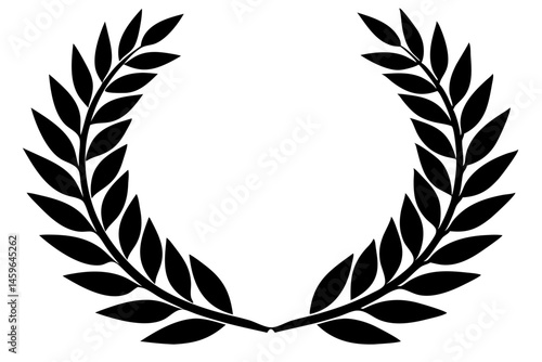 Black laurel wreath symmetrical elements vector design with transparency, laurel, wreath, vector, silhouette, design, symmetrical, leaves, element, black, transparent, victory, reward, achievement