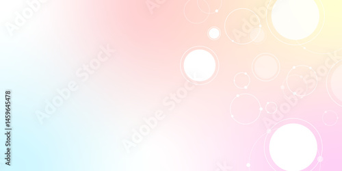 Gradient spheres floating background. Soft pastel bubbles in a zero-gravity space. The bokeh on the gradient background blurred the natural g Bokeh colorful glows sparkle. Graphic template. vector.