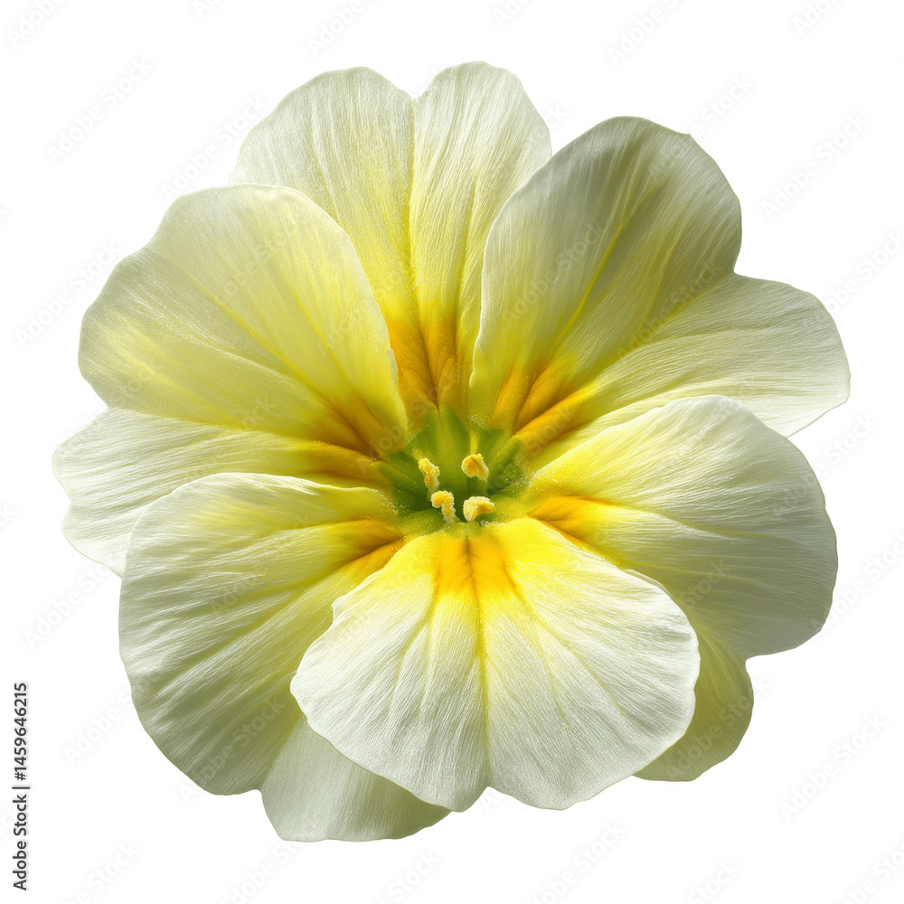 Obraz premium Close-up of a Pale Yellow Primrose Flower