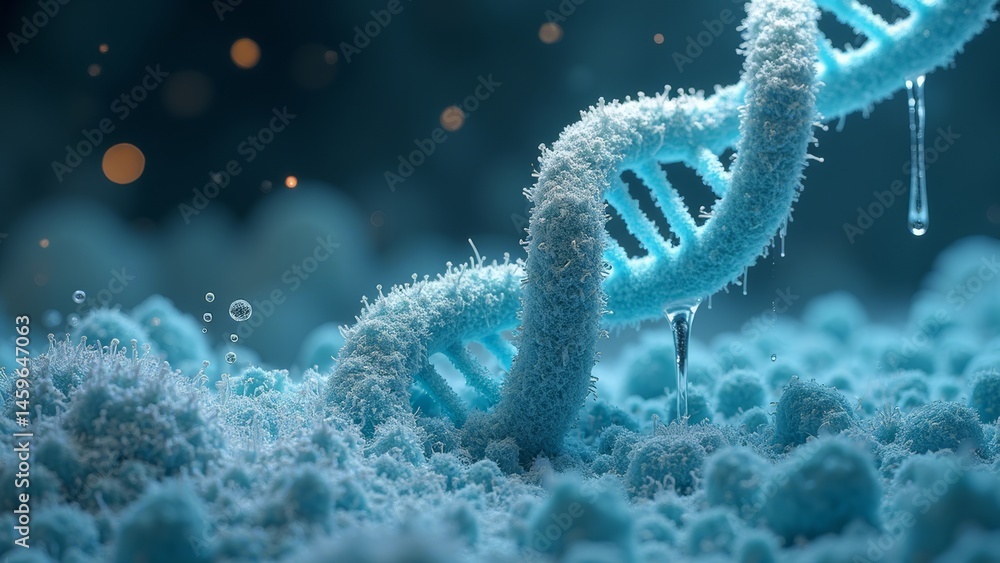 Fototapeta premium Microscopic DNA technology images