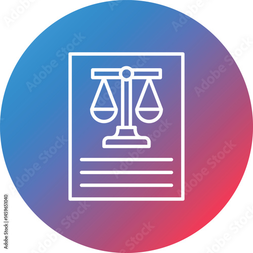 Judgement Line Gradient Circle Background Icon