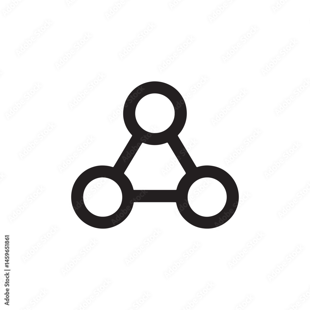 Connected Circles Network Icon Vector Representing Communication, Relationships, and Connectivity for Digital Artwork Editable Illustration Isolated on a White Background Connected Circles Network Icon Vector Representing Communication, Relationships, and Connectivity for Digital Artwork Editable Illustration Isolated on a White Background