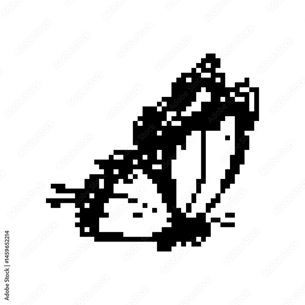 Fototapeta premium Pixel art butterfly. Animal vector illustration.