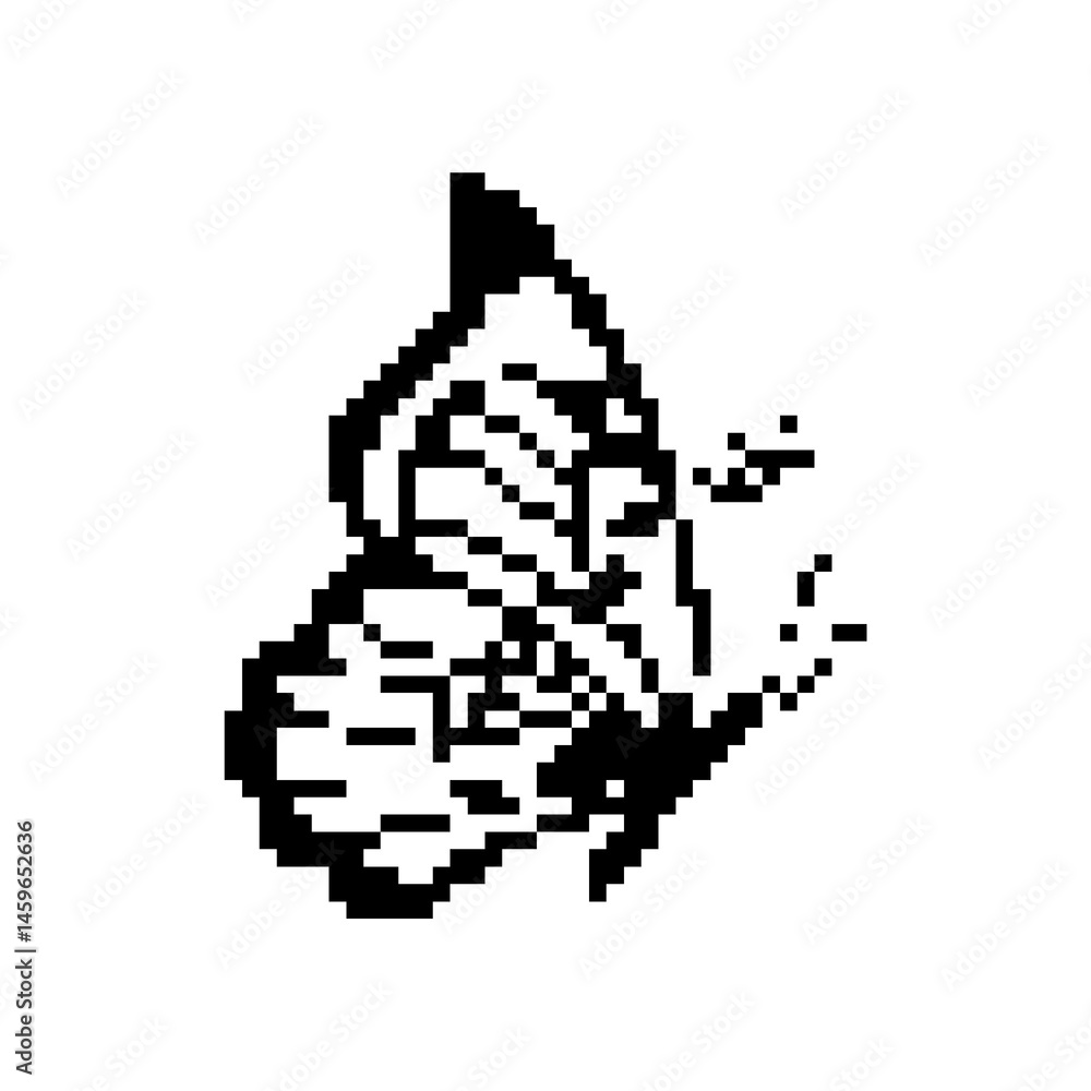 Fototapeta premium Pixel art butterfly. Animal vector illustration.