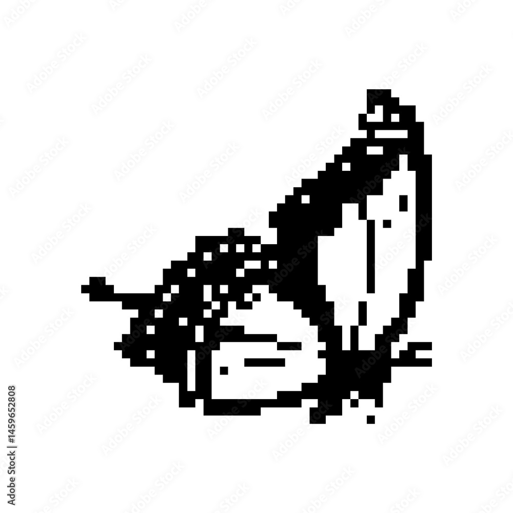 Pixel art butterfly. Animal vector illustration. Pixel art butterfly. Animal vector illustration.