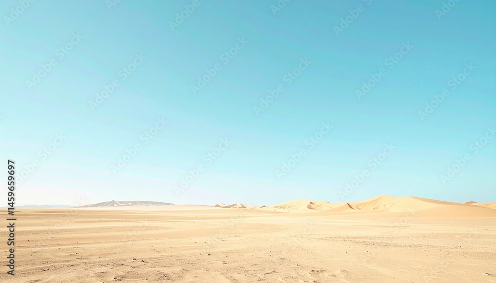Fototapeta premium Exploring vast sand dunes desert landscape photography bright sky panoramic view nature's beauty