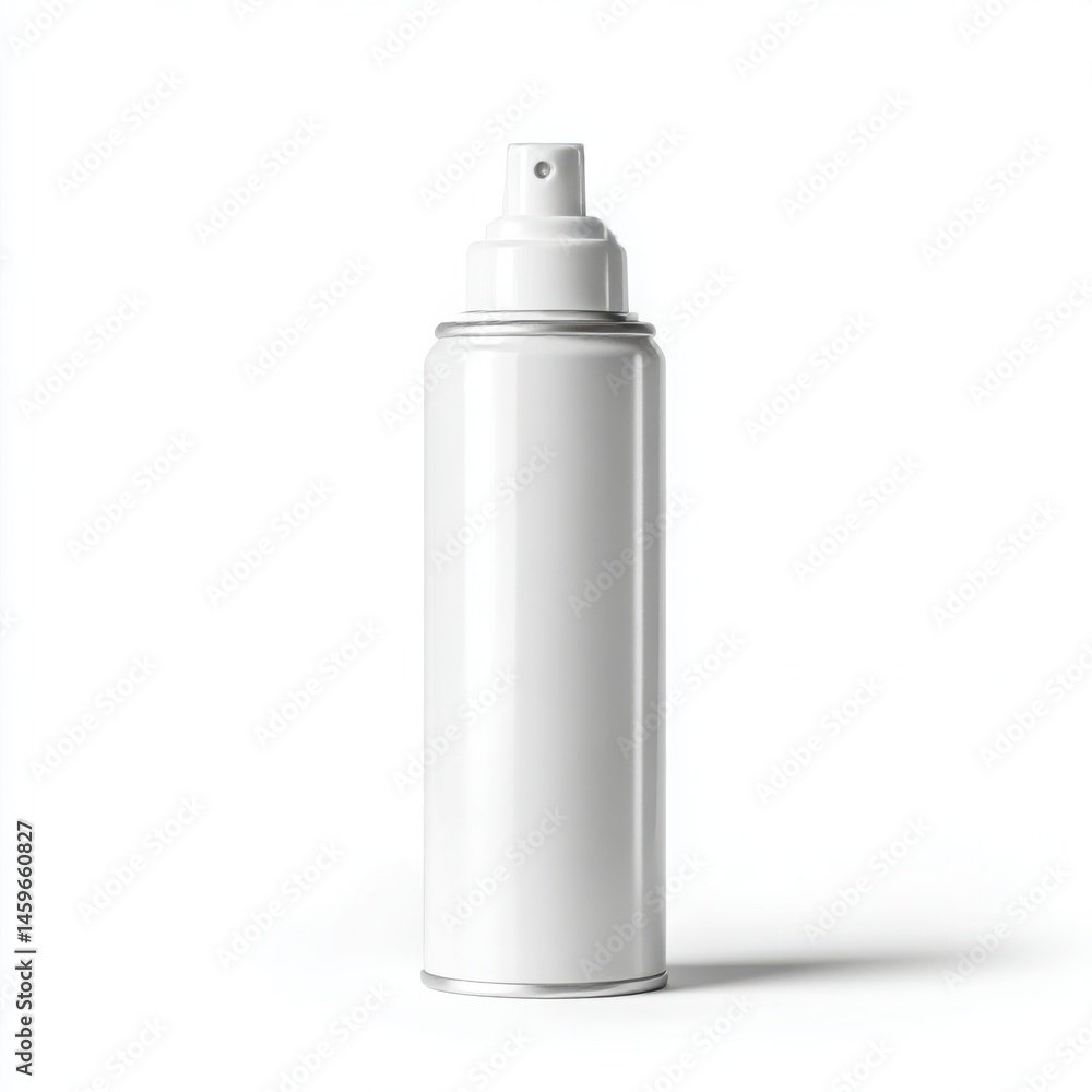 Aerosol spray can, blank product shot, simple studio shot on white background Aerosol spray can, blank product shot, simple studio shot on white background