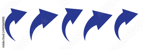 Curved arrow icons. curved arrows set. arrow symbol collection. vector